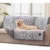 imageLuciphia Waterproof Pet Blankets for Couch Sofa Bed Cover Liquid Pee Proof Washable Soft Fluffy Large Dog Blanket Reversible Furniture Protection Grey Bone Thicken XLarge85quot x 57quotPaw Gray