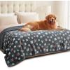 imageLuciphia Waterproof Pet Blankets for Couch Sofa Bed Cover Liquid Pee Proof Washable Soft Fluffy Large Dog Blanket Reversible Furniture Protection Grey Bone Thicken XLarge85quot x 57quotGrey Paw