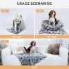 imageSmall Fleece Dog Blankets Gift for Puppy Essential Calming Cat Bed Blanket Medium Dogs Soft Throw Grey Small23quotx16quotPack of 3