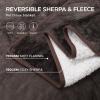 imageWaterproof Pet Blankets for Extra Large Dog Small Cat Blanket Washable for Couch Car Bed Sherpa Fleece Puppy Blanket Soft Plush Reversible Throw Furniture Protector Dark Brown Small40quot x 28quot