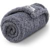imageLuciphia Premium Fleece Pet Blanket for Small Medium Dogs Puppy Soft Sherpa Calming Cat Throw BlanketsPink57x40 inchesGrey