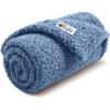 imageLuciphia Premium Fleece Pet Blanket for Small Medium Dogs Puppy Soft Sherpa Calming Cat Throw BlanketsPink57x40 inchesHaze Blue