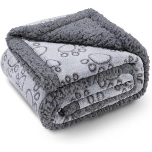 imageLuciphia Waterproof Pet Blankets for Couch Sofa Bed Cover Liquid Pee Proof Washable Soft Fluffy Large Dog Blanket Reversible Furniture Protection Grey Bone Thicken XLarge85quot x 57quotPaw Gray