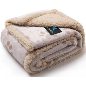 imageLuciphia Waterproof Pet Blankets for Couch Sofa Bed Cover Liquid Pee Proof Washable Soft Fluffy Large Dog Blanket Reversible Furniture Protection Grey Bone Thicken XLarge85quot x 57quotHeart Paw Khaki