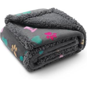 imageLuciphia Waterproof Pet Blankets for Couch Sofa Bed Cover Liquid Pee Proof Washable Soft Fluffy Large Dog Blanket Reversible Furniture Protection Grey Bone Thicken XLarge85quot x 57quotGrey Bone