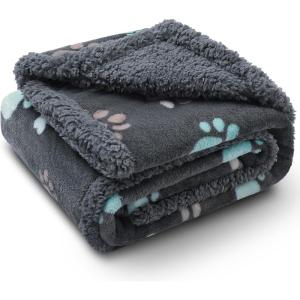 imageLuciphia Waterproof Pet Blankets for Couch Sofa Bed Cover Liquid Pee Proof Washable Soft Fluffy Large Dog Blanket Reversible Furniture Protection Grey Bone Thicken XLarge85quot x 57quotGrey Paw