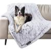 imageLuciphia Large Waterproof Dog Blanket Pet Washable Liquid Proof Furniture Protector Extra Large Calming Long Faux Fur Bed Cover for Couch Cat Blankets Reversible Protection Mist Grey 60quot x 80quotMist Grey
