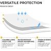 imageLuciphia Large Waterproof Dog Blanket Pet Washable Liquid Proof Furniture Protector Extra Large Calming Long Faux Fur Bed Cover for Couch Cat Blankets Reversible Protection Mist Grey 60quot x 80quotMist Grey