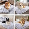 imageLuciphia Large Waterproof Dog Blanket Pet Washable Liquid Proof Furniture Protector Extra Large Calming Long Faux Fur Bed Cover for Couch Cat Blankets Reversible Protection Mist Grey 60quot x 80quotMist Grey