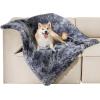 imageLuciphia Large Waterproof Dog Blanket Pet Washable Liquid Proof Furniture Protector Extra Large Calming Long Faux Fur Bed Cover for Couch Cat Blankets Reversible Protection Mist Grey 60quot x 80quotTiedye Grey