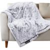 imageLuciphia Large Waterproof Dog Blanket Pet Washable Liquid Proof Furniture Protector Extra Large Calming Long Faux Fur Bed Cover for Couch Cat Blankets Reversible Protection Mist Grey 60quot x 80quotMist Grey