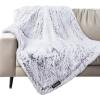 imageLuciphia Large Waterproof Dog Blanket Pet Washable Liquid Proof Furniture Protector Extra Large Calming Long Faux Fur Bed Cover for Couch Cat Blankets Reversible Protection Mist Grey 60quot x 80quotMist Grey
