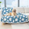 imageLuciphia Waterproof Pet Blanket for Medium Large Dogs Washable Fluffy Thick Jacquard Shag Fleece Warm Sherpa 3D Textured Flower Print for Cats Puppy Couch Protection Green40x28 inchesBlue Cloud