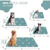 imageLuciphia Waterproof Pet Blanket for Medium Large Dogs Washable Fluffy Thick Jacquard Shag Fleece Warm Sherpa 3D Textured Flower Print for Cats Puppy Couch Protection Green40x28 inchesBlue
