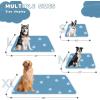 imageLuciphia Waterproof Pet Blanket for Medium Large Dogs Washable Fluffy Thick Jacquard Shag Fleece Warm Sherpa 3D Textured Flower Print for Cats Puppy Couch Protection Green40x28 inchesBlue Cloud