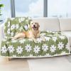 imageLuciphia Waterproof Pet Blanket for Medium Large Dogs Washable Fluffy Thick Jacquard Shag Fleece Warm Sherpa 3D Textured Flower Print for Cats Puppy Couch Protection Green40x28 inchesGreen