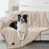 imageWaterproof Pet Blanket Liquid Pee Proof Dog Blankets for Sofa Bed Couch Reversible Sherpa Fleece Furniture Protector Cover for Small Medium Large Dogs CatsLight Grey Small40quot x 28quotBeige
