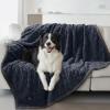 imageWaterproof Pet Blanket Liquid Pee Proof Dog Blankets for Sofa Bed Couch Reversible Sherpa Fleece Furniture Protector Cover for Small Medium Large Dogs CatsLight Grey Small40quot x 28quotDark Grey