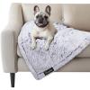 imageLuciphia Large Waterproof Dog Blanket Pet Washable Liquid Proof Furniture Protector Extra Large Calming Long Faux Fur Bed Cover for Couch Cat Blankets Reversible Protection Mist Grey 60quot x 80quotMist Grey