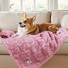 imageLuciphia Waterproof Blanket for Large Dogs Washable Pet Bed Cover Soft Fluffy Puppy Blanket with Premium Fleece Cozy Calming Cat Blankets for Indoor Cats Beige 65x57 inchPinkwaterproof