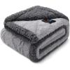 imageWaterproof Pet Blanket Liquid Pee Proof Dog Blankets for Sofa Bed Couch Reversible Sherpa Fleece Furniture Protector Cover for Small Medium Large Dogs CatsLight Grey Small40quot x 28quotLight Grey