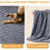 imageLuciphia Fleece Dog Blanket for Small Medium Large Dogs 3D Jacquard Flannel Puppy Cat Pet Throw Blankets Soft Washable Decorative Furniture Protect Pcs3GreyWhitePink S23x16Grey