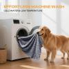 imageLuciphia Fleece Dog Blanket for Small Medium Large Dogs 3D Jacquard Flannel Puppy Cat Pet Throw Blankets Soft Washable Decorative Furniture Protect Pcs3GreyWhitePink S23x16Pcs3greyWhitePink