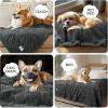 imageLuciphia Small Dog Blanket Washable Pet Bed Cover Soft Fluffy Puppy Blanket with Premium Fleece 300GSM Cozy Calming Cat Blankets for Indoor Cats Pink 30x20 inchGrey