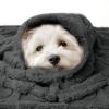 imageLuciphia Small Dog Blanket Washable Pet Bed Cover Soft Fluffy Puppy Blanket with Premium Fleece 300GSM Cozy Calming Cat Blankets for Indoor Cats Pink 30x20 inchGrey
