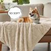 imageLuciphia Small Dog Blanket Washable Pet Bed Cover Soft Fluffy Puppy Blanket with Premium Fleece 300GSM Cozy Calming Cat Blankets for Indoor Cats Pink 30x20 inchBeige