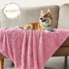 imageLuciphia Small Dog Blanket Washable Pet Bed Cover Soft Fluffy Puppy Blanket with Premium Fleece 300GSM Cozy Calming Cat Blankets for Indoor Cats Pink 30x20 inchPink
