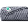 imageLuciphia Fleece Dog Blanket for Small Medium Large Dogs 3D Jacquard Flannel Puppy Cat Pet Throw Blankets Soft Washable Decorative Furniture Protect Pcs3GreyWhitePink S23x16Grey