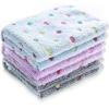 image1 Pack 3 Blankets Super Soft Cute Dot Pattern Pet Blanket Flannel Throw for Dog Puppy Cat PurplePinkCyan SmallBluePurpleGrey