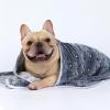 image1 Pack 3 Blankets Super Soft Cute Dot Pattern Pet Blanket Flannel Throw for Dog Puppy Cat PurplePinkCyan SmallGrey2