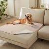 imageLuciphia 100 Waterproof Couch Cover Blanket for Dogs AntiSlip Pet Couch Protector Sofa Mat Puppy Cat with NonSlip Bottom Grey 30x70 InchBeigewhite