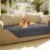 imageLuciphia 100 Waterproof Couch Cover Blanket for Dogs AntiSlip Pet Couch Protector Sofa Mat Puppy Cat with NonSlip Bottom Grey 30x70 InchGrey