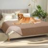 imageLuciphia 100 Waterproof Couch Cover Blanket for Dogs AntiSlip Pet Couch Protector Sofa Mat Puppy Cat with NonSlip Bottom Grey 30x70 InchLight Brownkhaki