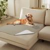 imageLuciphia 100 Waterproof Couch Cover Blanket for Dogs AntiSlip Pet Couch Protector Sofa Mat Puppy Cat with NonSlip Bottom Grey 30x70 InchTaupewhite