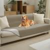 imageLuciphia 100 Waterproof Couch Cover Blanket for Dogs AntiSlip Pet Couch Protector Sofa Mat Puppy Cat with NonSlip Bottom Grey 30x70 InchTaupewhite