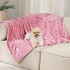imageLuciphia Small Dog Blanket Washable Pet Bed Cover Soft Fluffy Puppy Blanket with Premium Fleece 300GSM Cozy Calming Cat Blankets for Indoor Cats Light Purple 41x31 inchPink