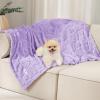 imageLuciphia Small Dog Blanket Washable Pet Bed Cover Soft Fluffy Puppy Blanket with Premium Fleece 300GSM Cozy Calming Cat Blankets for Indoor Cats Light Purple 41x31 inchLight Purple