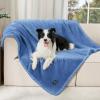 imageLuciphia Waterproof Pet Blanket Liquid Pee Proof Dog Blanket for Sofa Bed Couch Reversible Sherpa Fleece Furniture Protector Cover for Small Medium Large Dogs Cats KhakiBeige Small40quot x 28quotNavy Bluethicken