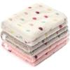 image1 Pack 3 Blankets Super Soft Cute Dot Pattern Pet Blanket Flannel Throw for Dog Puppy Cat PurplePinkCyan SmallBeigeBrownPink