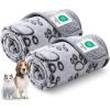 imageLuciphia Premium Soft Dog Blanket for Small Medium Large Dogs Washable 300GSM Fluffy Warm Fleece Puppy Cat Paw Print Pet Flannel Grey Paw M30quotx20quotPcs2 Grey Paw