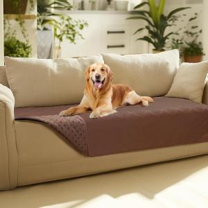 imageLuciphia 100 Waterproof Couch Cover Blanket for Dogs AntiSlip Pet Couch Protector Sofa Mat Puppy Cat with NonSlip Bottom Grey 30x70 InchCoffeebrown