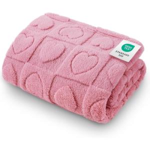 imageLuciphia Small Dog Blanket Washable Pet Bed Cover Soft Fluffy Puppy Blanket with Premium Fleece 300GSM Cozy Calming Cat Blankets for Indoor Cats Light Purple 41x31 inchPink