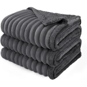 imageLuciphia Waterproof Dog Blanket for Small Puppy UltraSoft Calming Cut Pile Flannel Throw Durable ampamp Warm Furniture Protection for Couch Car Pet Cat Blanket Machine Washable Soft WhiteS40x28Stone Gray