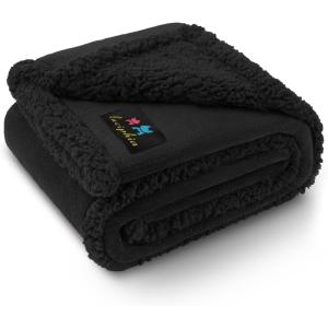 imageLuciphia Waterproof Pet Blanket Liquid Pee Proof Dog Blanket for Sofa Bed Couch Reversible Sherpa Fleece Furniture Protector Cover for Small Medium Large Dogs Cats KhakiBeige Small40quot x 28quotBlackthicken