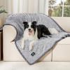 imageLuciphia Waterproof Pet Blanket Liquid Pee Proof Dog Blanket for Sofa Bed Couch Reversible Sherpa Fleece Furniture Protector Cover for Small Medium Large Dogs Cats Khaki King Size90quot x 82quotLight Grey