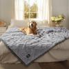 imageLuciphia Waterproof Pet Blanket Liquid Pee Proof Dog Blanket for Sofa Bed Couch Reversible Sherpa Fleece Furniture Protector Cover for Small Medium Large Dogs Cats Khaki King Size90quot x 82quotLight Grey